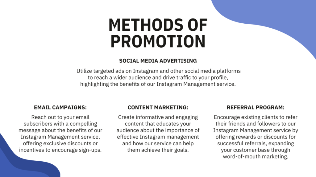 Promotion methods